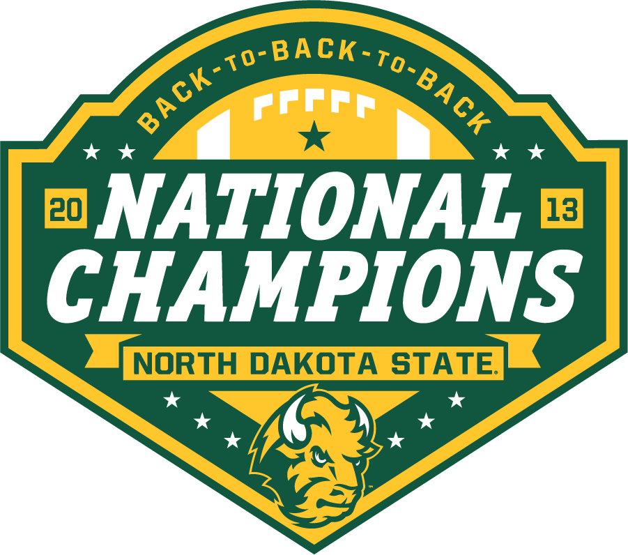 North Dakota State Bison 2013 Champion Logo diy iron on heat transfer